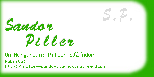 sandor piller business card